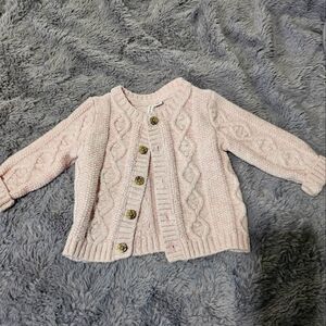 Pink Knit Kids Cardigan